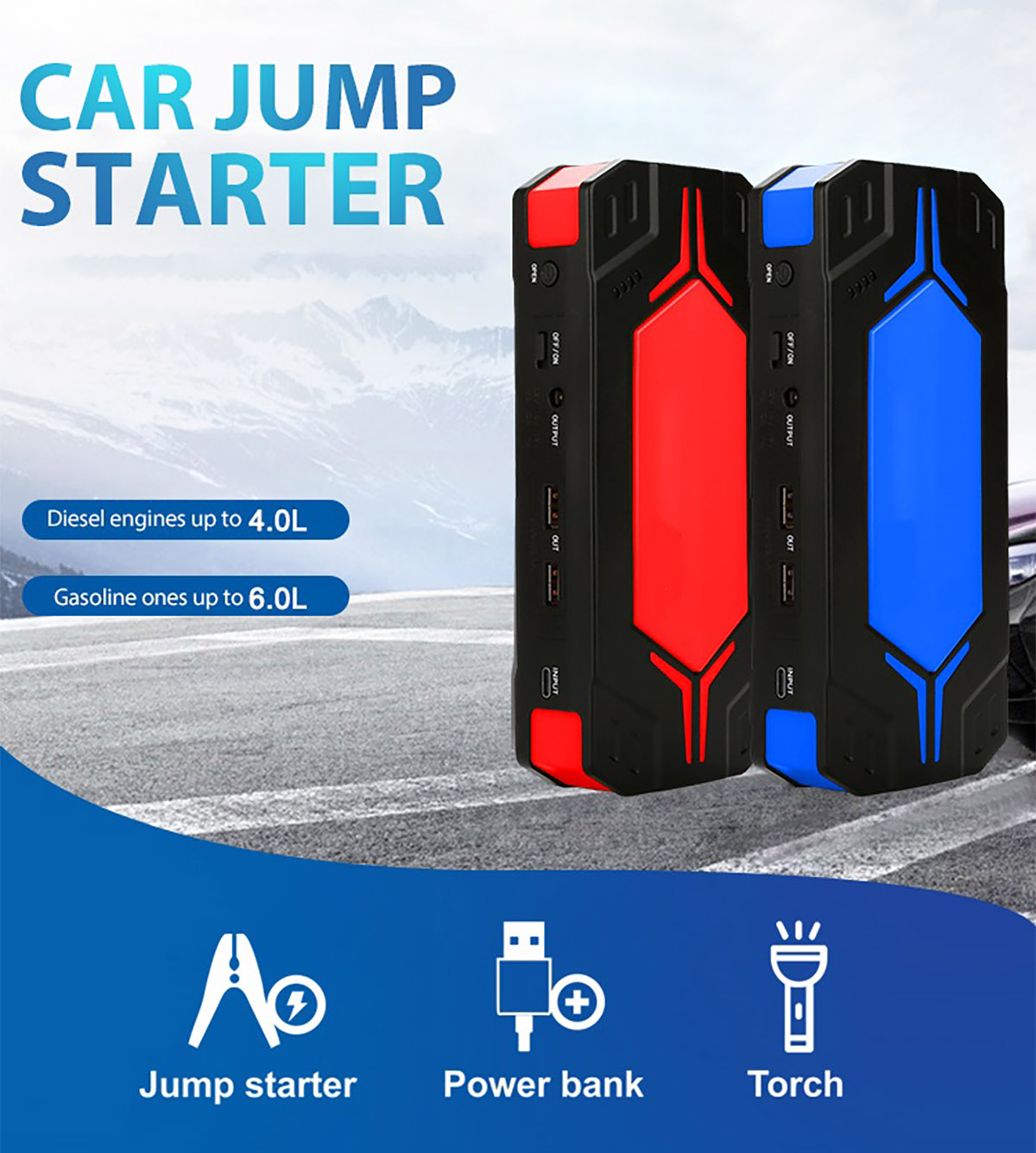A42 литиева батерия Jump Starter Pack Battery Booster